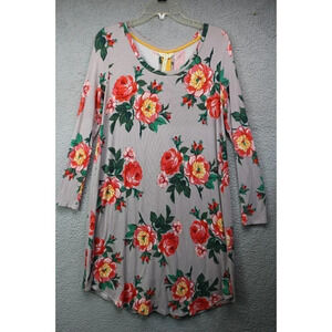 Matilda Jane Long Sleeve Floral Dress-Size Medium-Rayon
